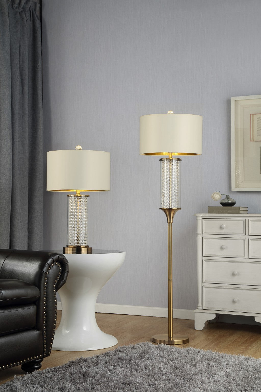 Gold Crystal Desk Lamp