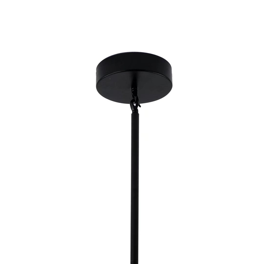 Asymmetric Black Metal Ten Light Modern Chandelier