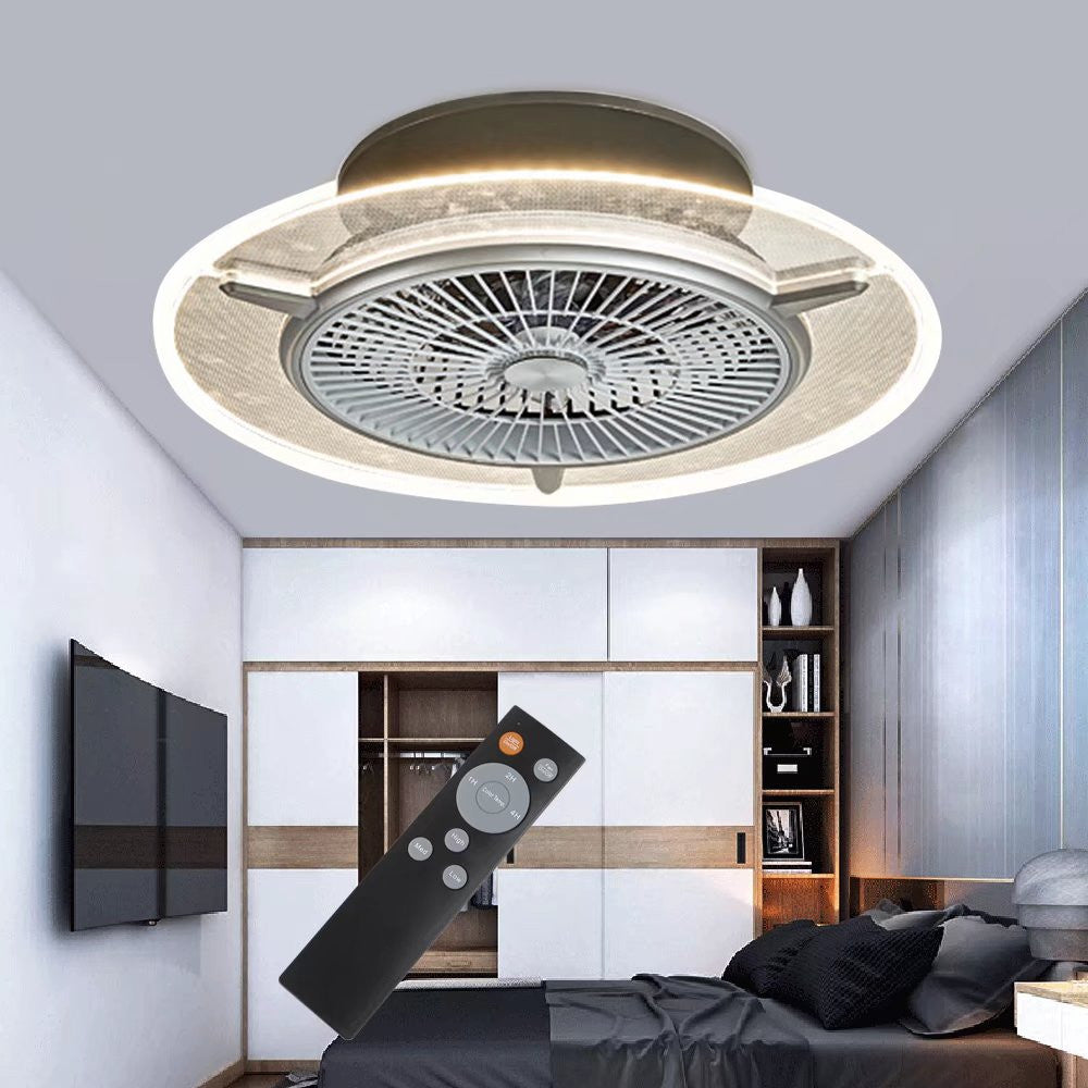 Luxurious Gold LED Ceiling Lamp And Fan