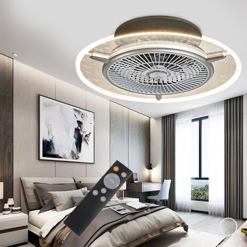 Luxurious Gold LED Ceiling Lamp And Fan