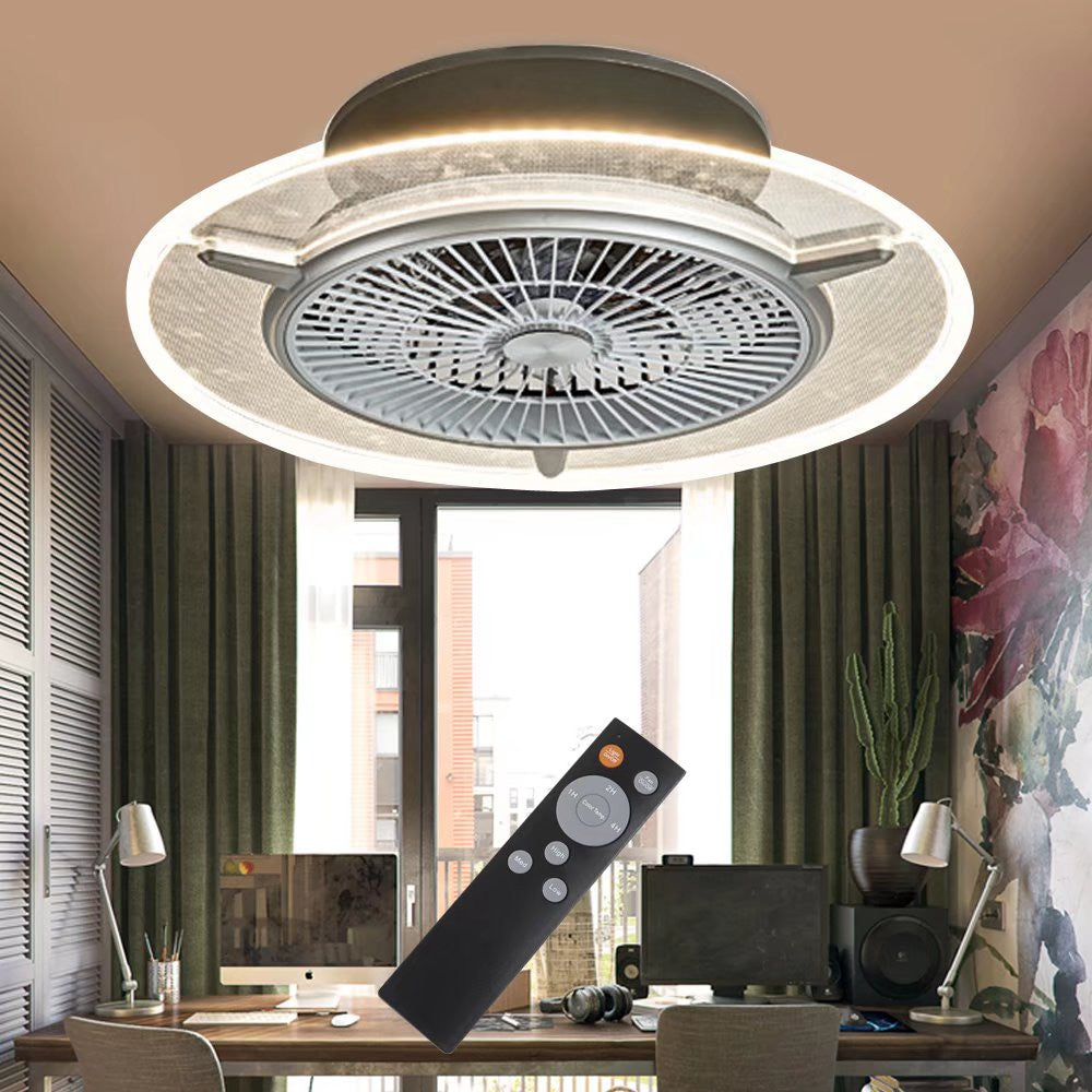 Luxurious Gold LED Ceiling Lamp And Fan