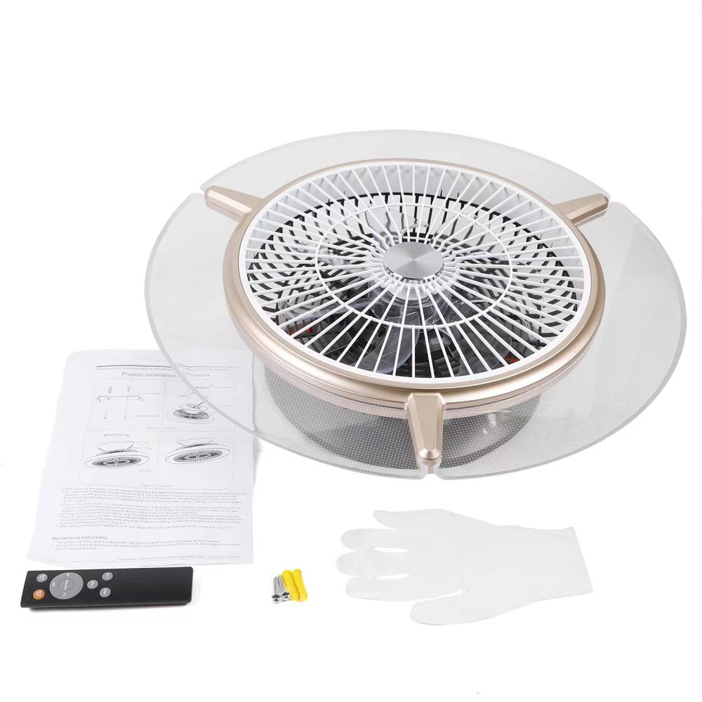 Luxurious Gold LED Ceiling Lamp And Fan