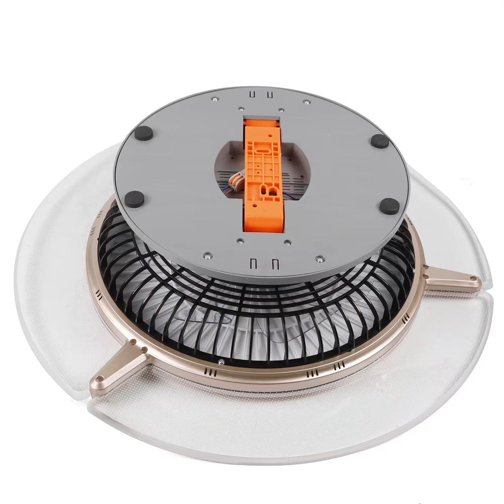 Luxurious Gold LED Ceiling Lamp And Fan