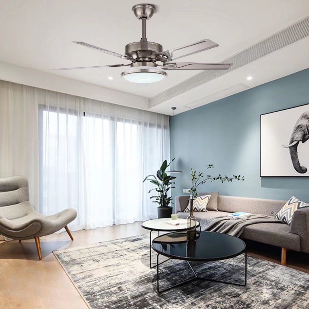 Contemporary Ceiling Lamp And Fan With Remote