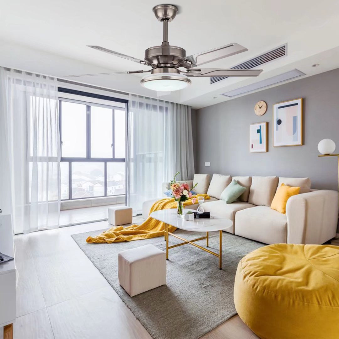 Contemporary Ceiling Lamp And Fan With Remote