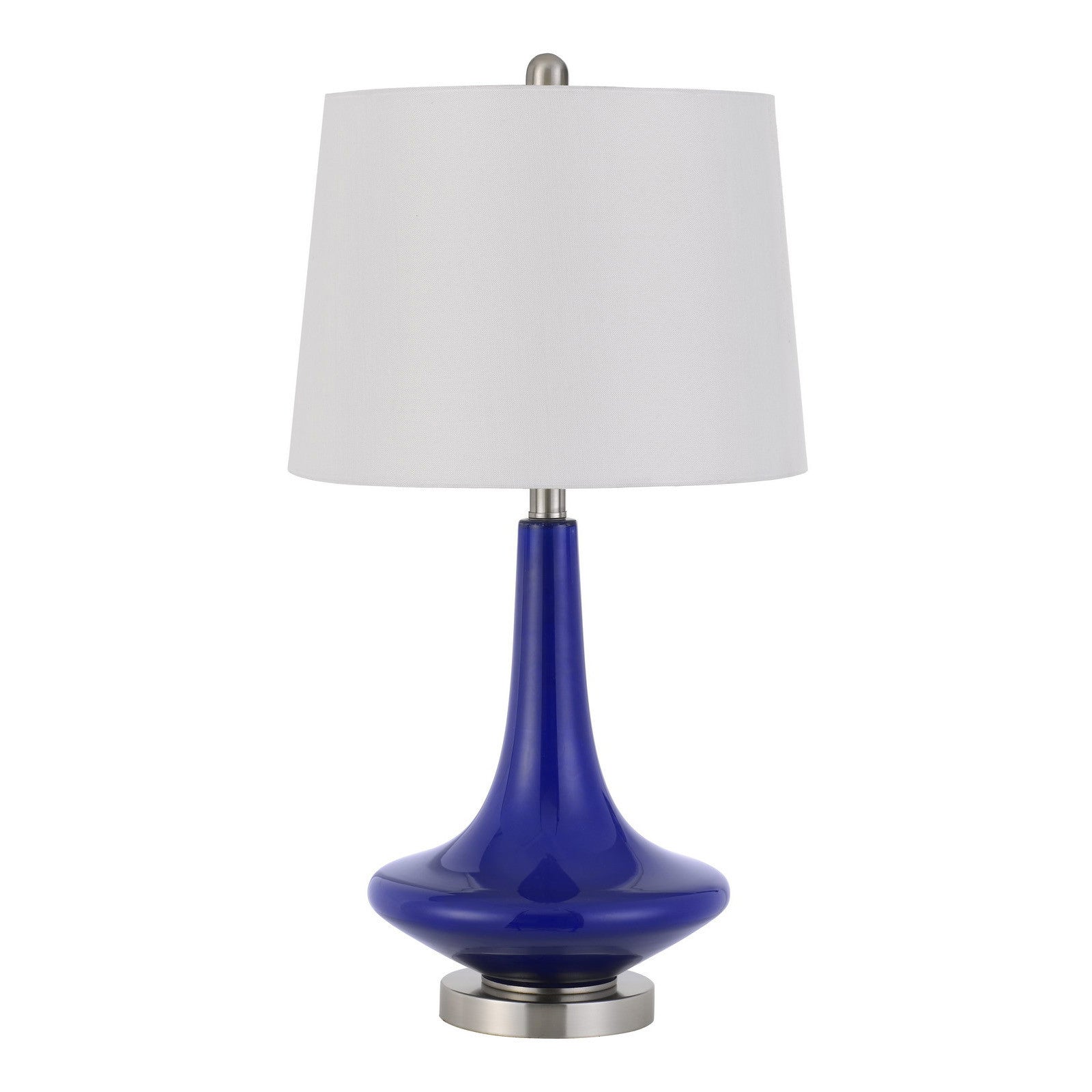 Set of Two 26” Navy Blue Glass Table Lamps