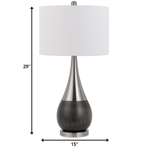 Set of Two 29” Lazer Cut Metal Table Lamp