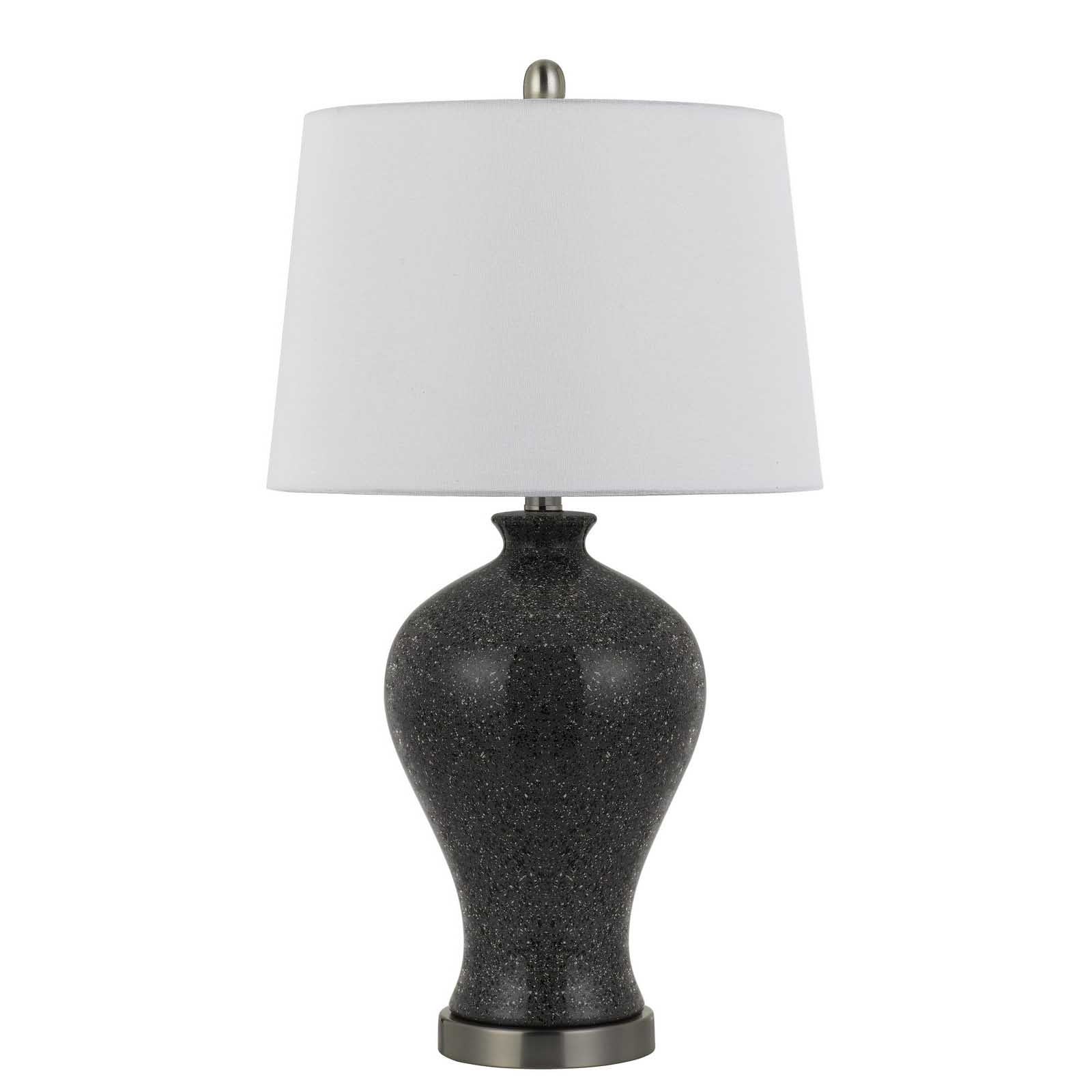 Set of Two 27” Ceramic And Marble Table Lamps