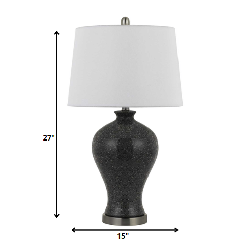 Set of Two 27” Ceramic And Marble Table Lamps