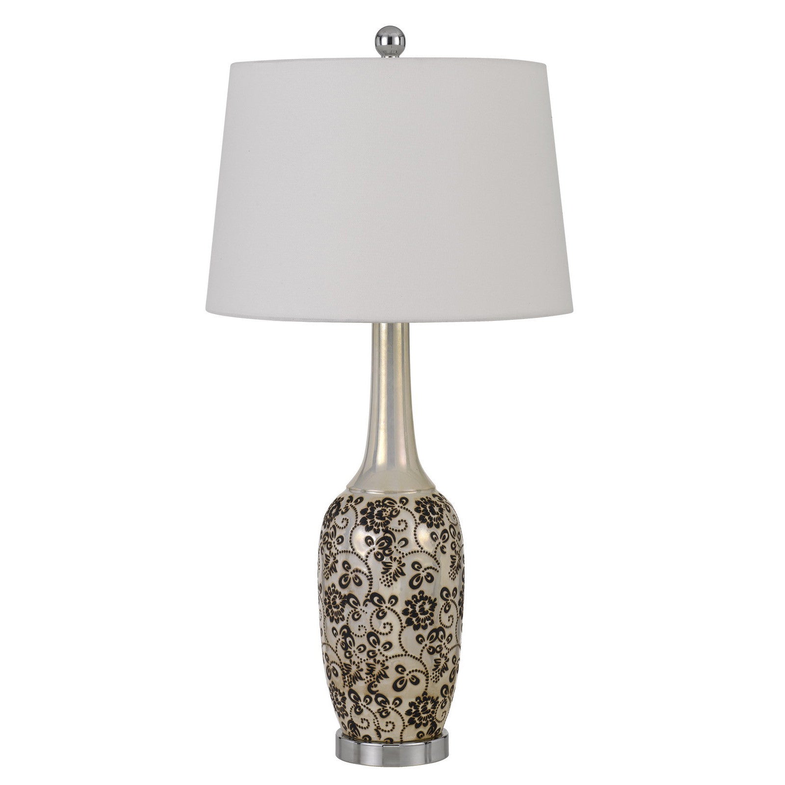 Set of Two 30” Stylish Ceramic Pearl Table Lamp
