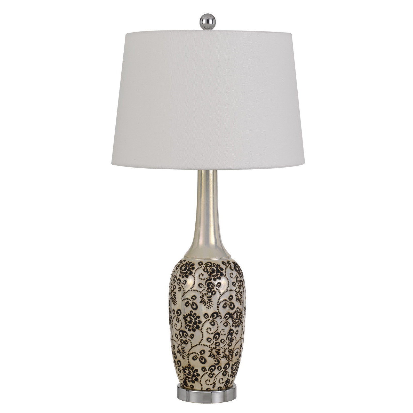 Set of Two 30” Stylish Ceramic Pearl Table Lamp