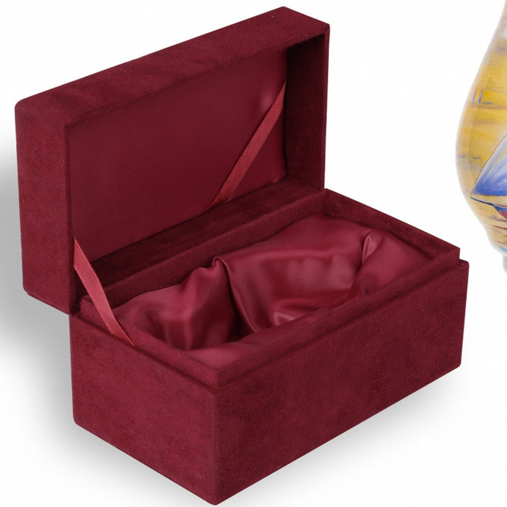 Boat Sailing At First Light Hand Painted Mouth Blown Glass Ornament