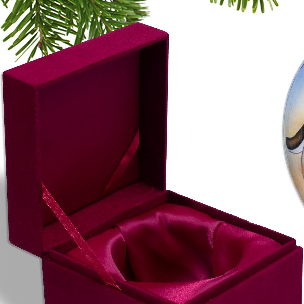 Family of Penguins Hand Painted Mouth Blown Glass Ornament