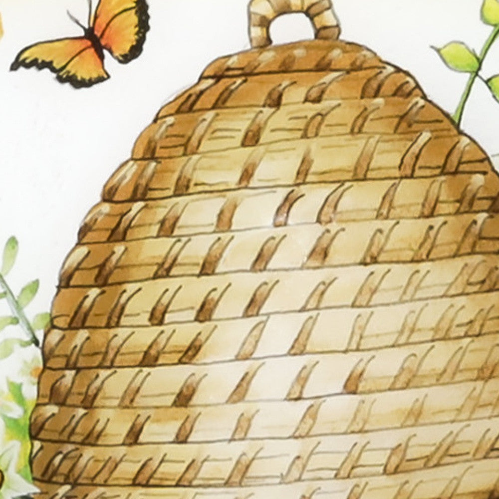 Beehive Home Sweet Home Hand Painted Mouth Blown Glass Ornament