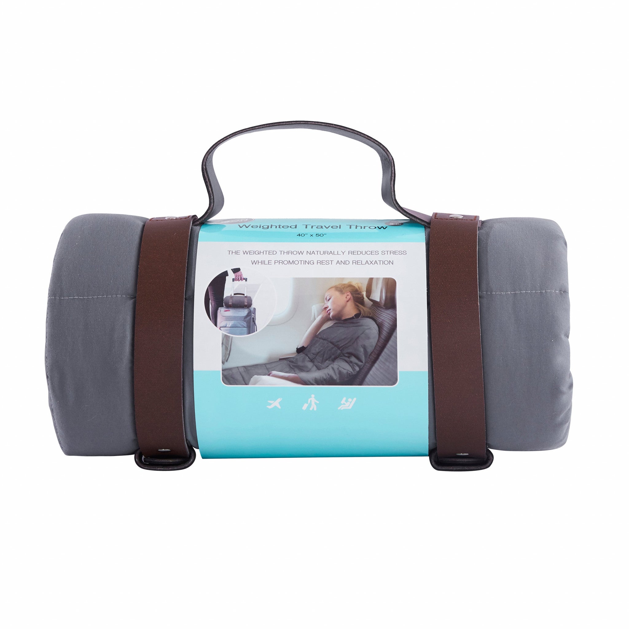 Grey Travel Weight Microfiber Throw Blanket