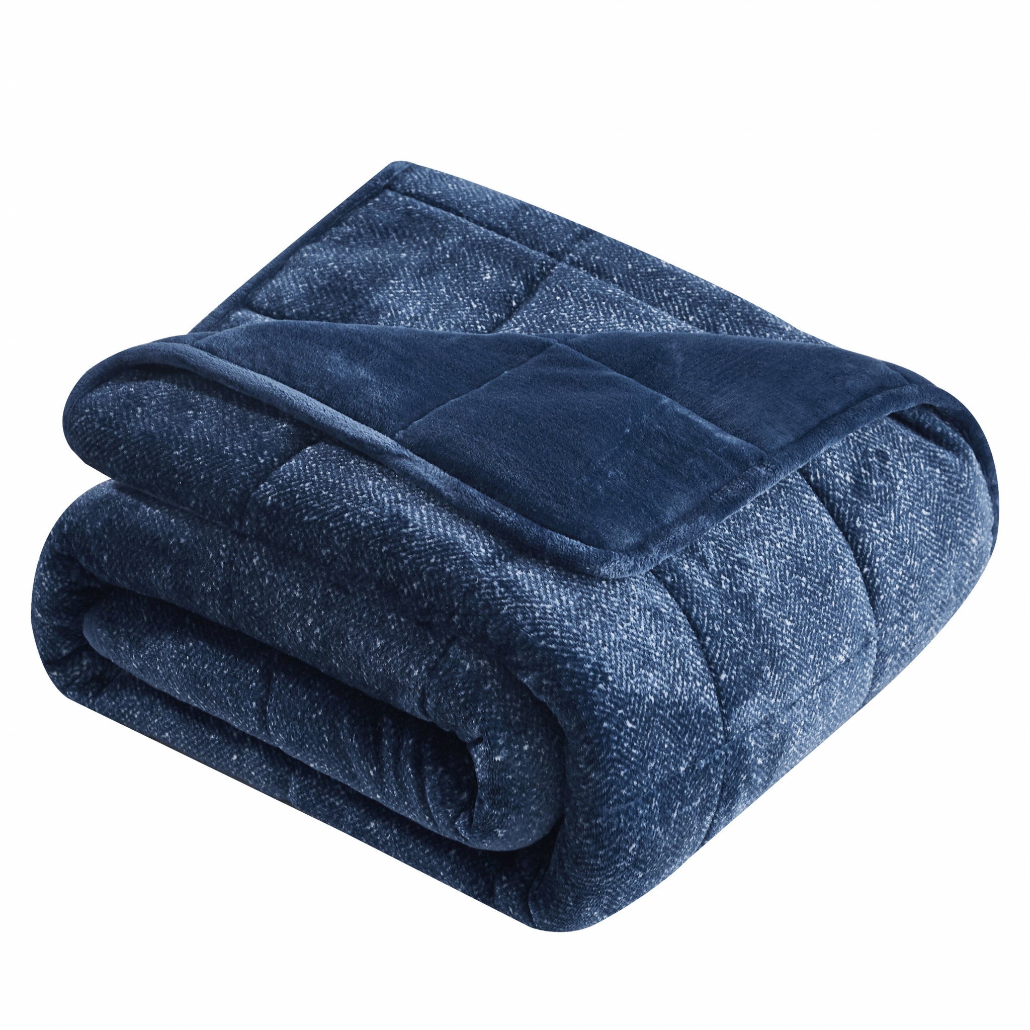Navy Blue Velvet  Velvet Luxury Weighted Throw Blanket