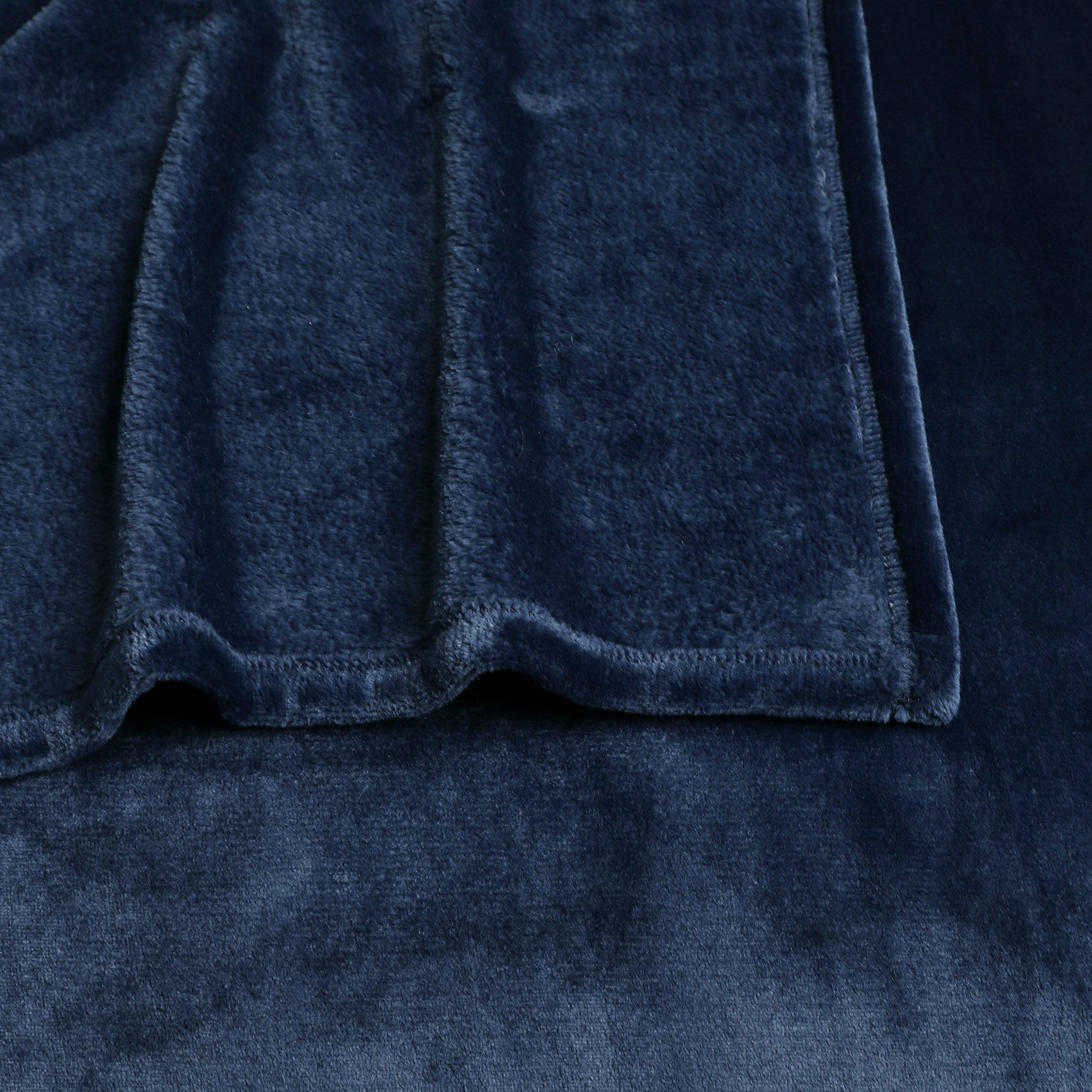 Navy Blue Solid Anti Microbial Oversized Throw