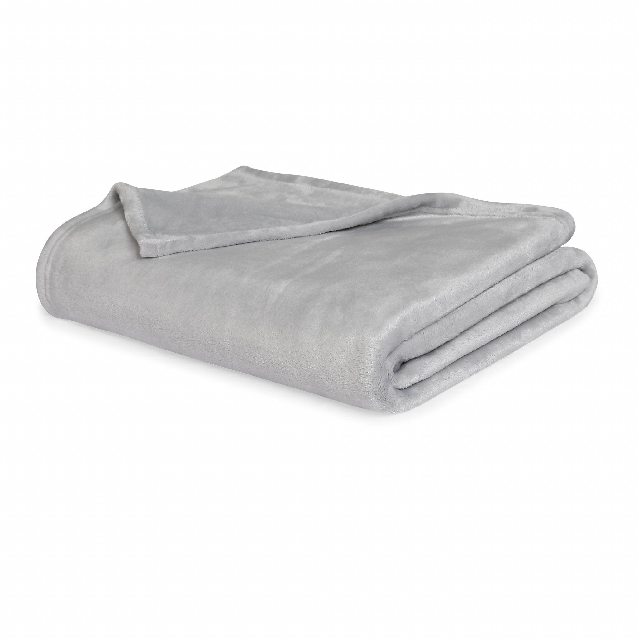 Grey Solid Anti Microbial Oversized Throw