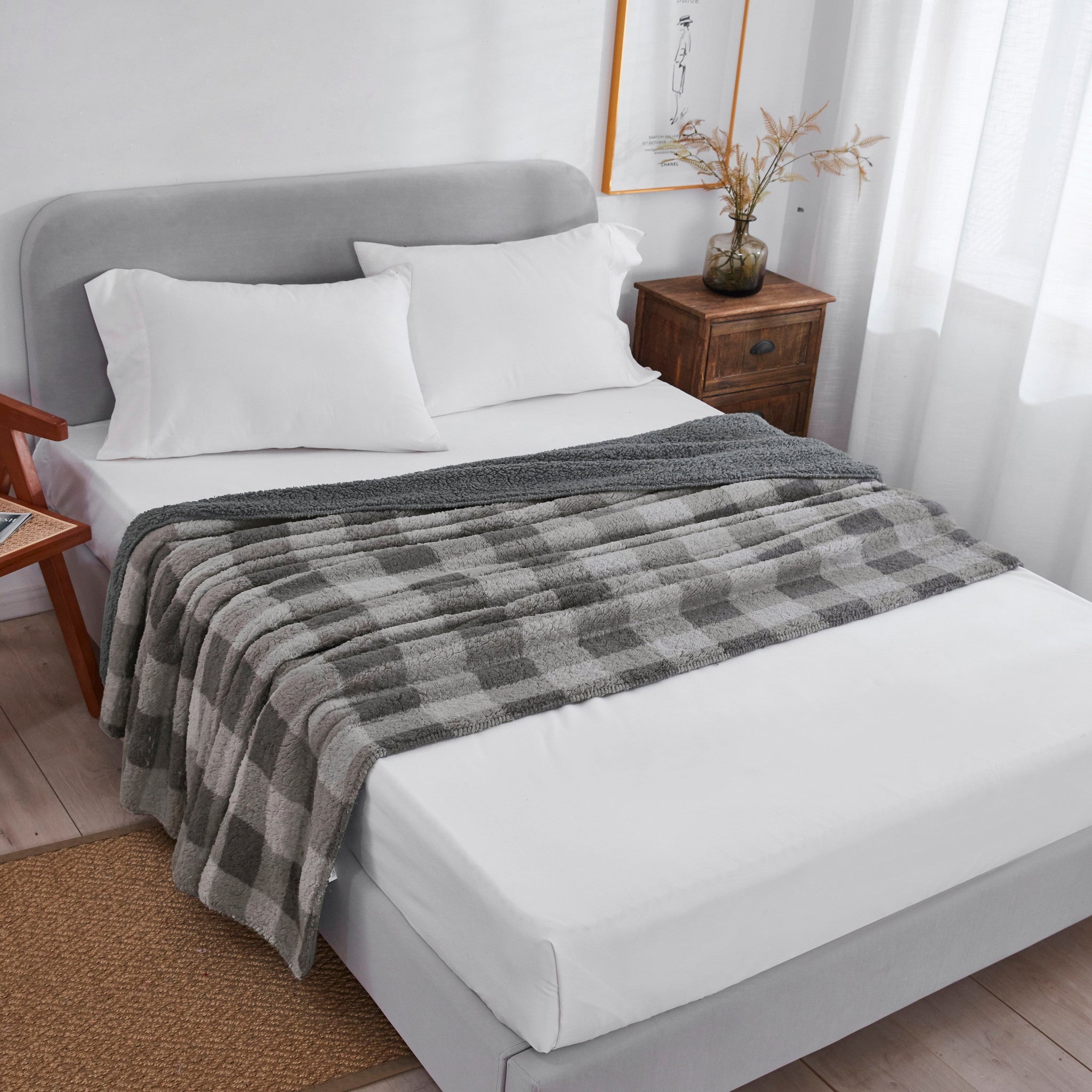 Charcoal Cottage Oversized Blanket