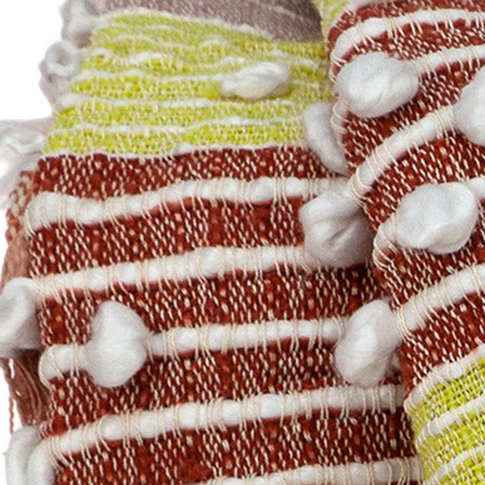 Parkland Collection Vanya Eclectic Multicolor 52" x 67" WOVEN HANDLOOM Throw