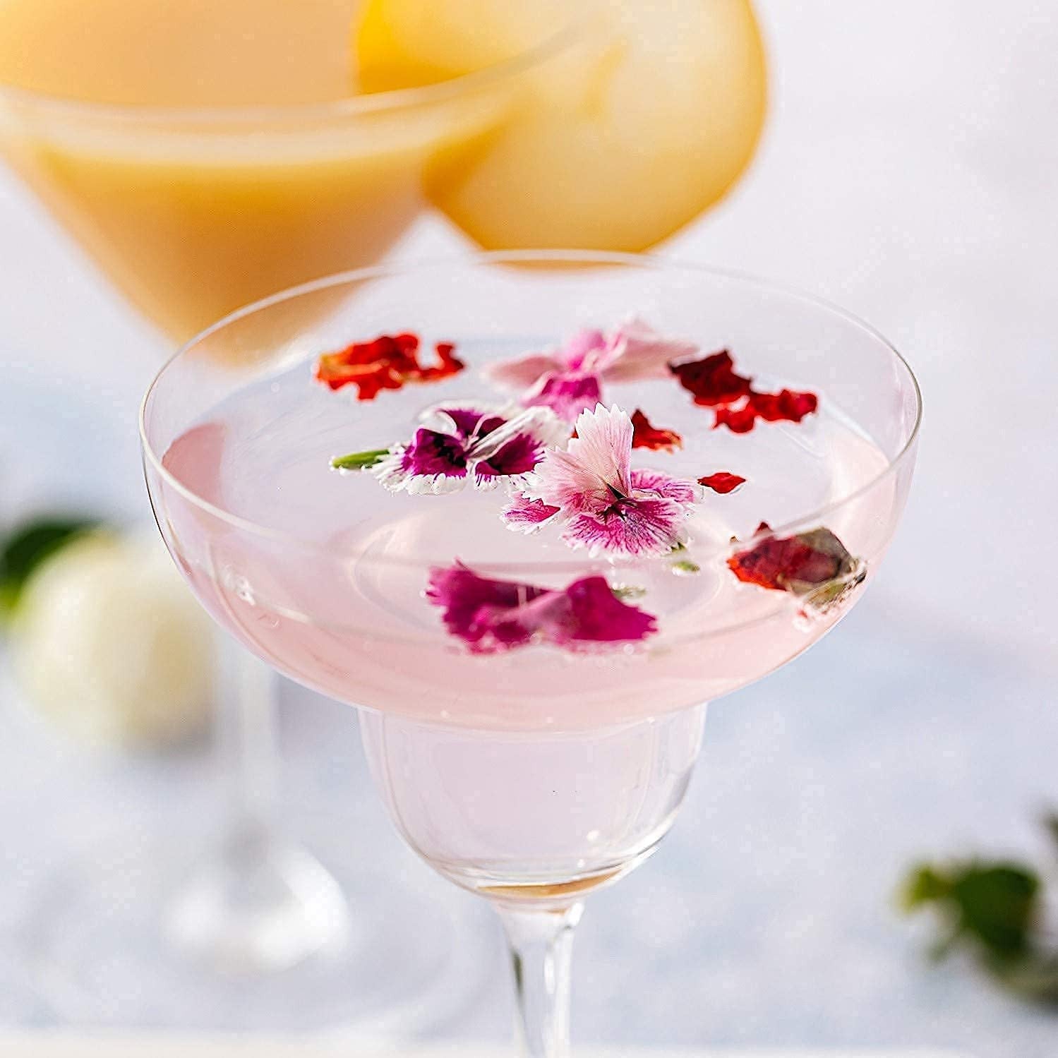 Set of Two Mod Long Stem Lead Free Crystal Margarita Glasses