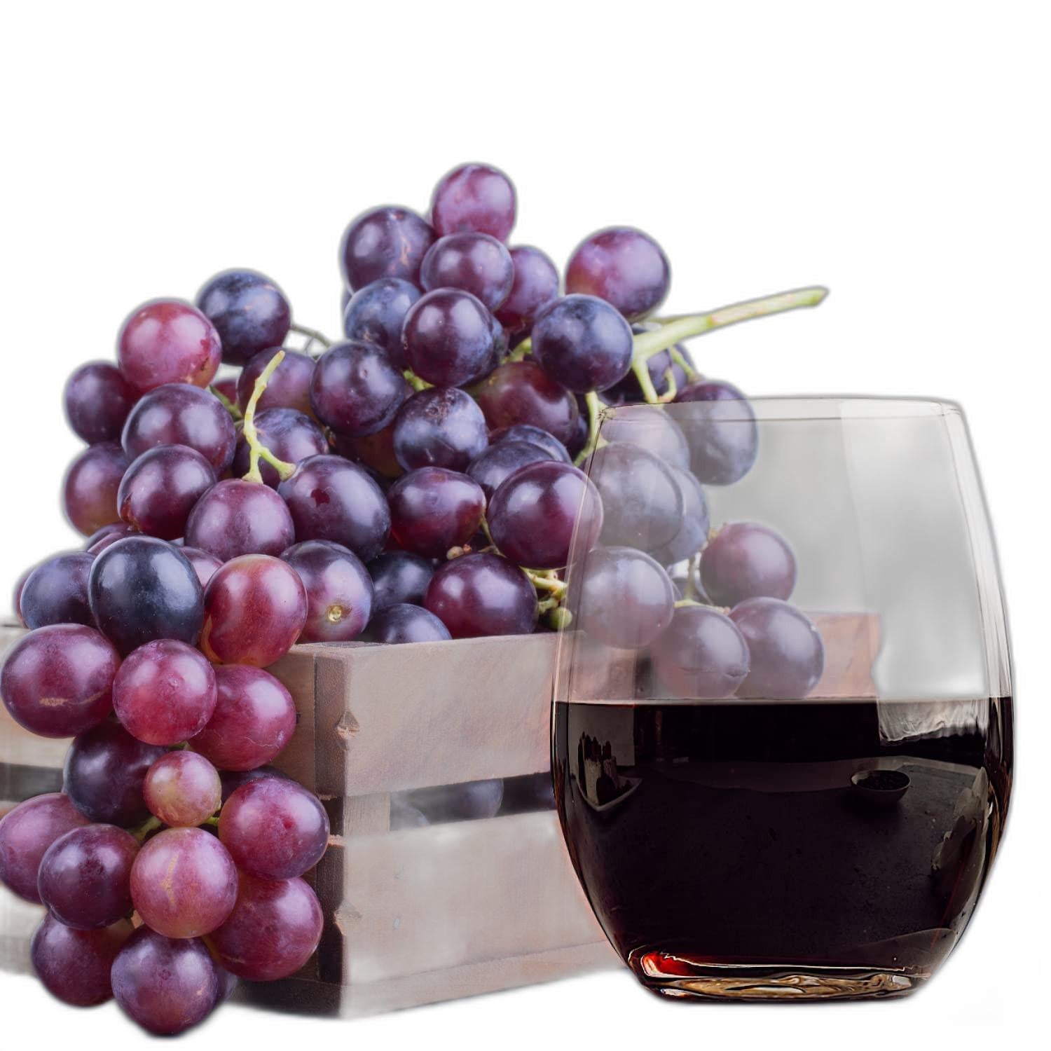 Set of Four Mod Stemless Lead Free Crystal Wine Glasses